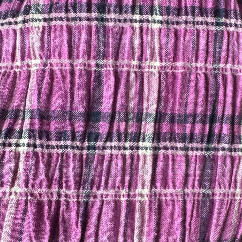 Allison Daley Purple Buttoned Blouse with Mandarin Collar - Picture 10 of 13
